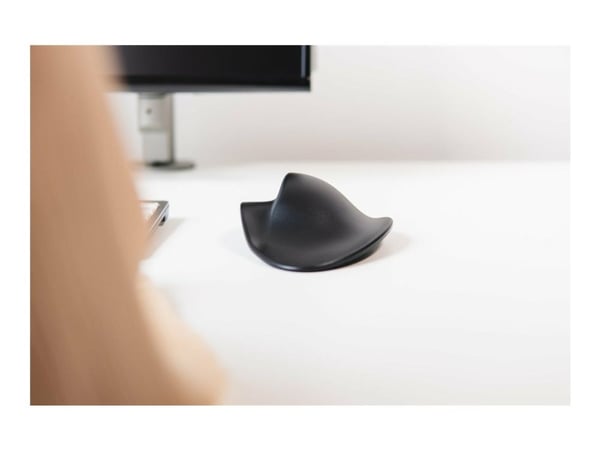BakkerElkhuizen HandShoeMouse Large - Mus - høyrehendt - optisk - 3 knapper - trådløs - USB trådløs mottaker - svart