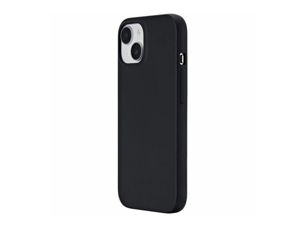 eSTUFF Infinite Vienna - Baksidedeksel for mobiltelefon - MagSafe-samsvar - termoplast-polyuretan (TPU) - svart - for Apple iPhone 15