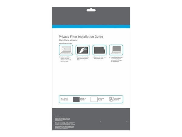 eSTUFF - Notebookpersonvernsfilter - 2-veis - avtakbar - klebemiddel - 13.5" - svart