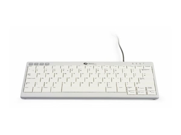 Bakker Elkhuizen UltraBoard 950 V2 - Tastatur - compact - USB-C - QWERTY - USA - lysegrå, mørk grå - 100% recycle/biodegradable paper/carton