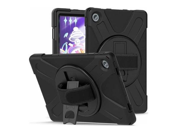 eSTUFF AUSTIN - Baksidedeksel for nettbrett - polykarbonat, silikon - svart - for Lenovo Tab M10 Plus (3rd Gen)
