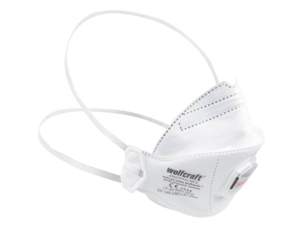 Wolfcraft 4949000 finstøvmaske med ventil FFP3 D, 2 stk, EN 149:2001 + A1:2009