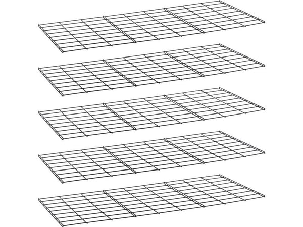TOOLCRAFT TO-10187136 Hylde (B x T) 900 mm x 400 mm Metal Sort