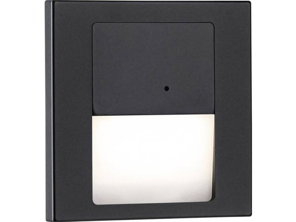 Paulmann 80004 Tsaro firkantet 80x36 mm 1 W 80 lm 230 V 2700 K LED innfelt vegglampe (RGB) 1 W sort (matt)
