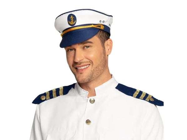 Boland 81025, Hatt til kostyme, Voksen, Hankjønn, Strykejern, Polyester, Blå, Hvit, 133 g
