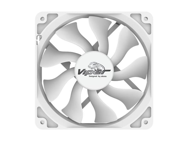 Akasa Viper Triple Pack - Kabinettvifte - S-FLOW-blad - 120 mm - hvit (en pakke 3)
