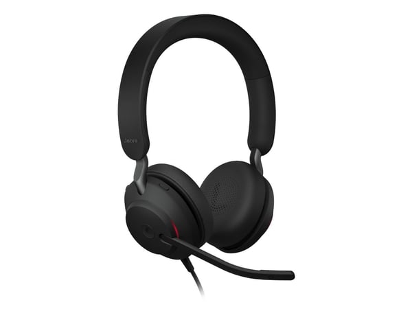 Jabra Evolve2 40 SE UC Mono - Hodesett - on-ear - kablet - USB-C, USB-A - lydisolerende - Optimert for UC