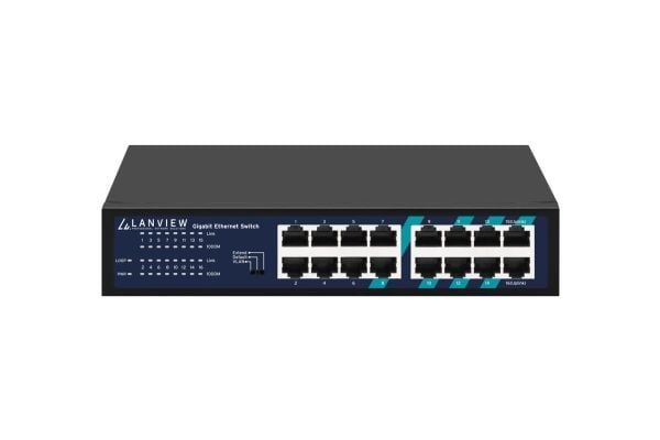 Lanview - Switch - smart - 16 x 10/100/1000 - stasjonær, rackmonterbar