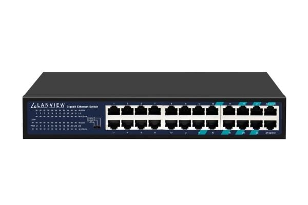 Lanview - Switch - smart - 24 x 10/100/1000 - stasjonær, rackmonterbar