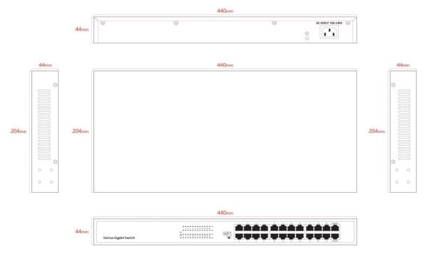 Lanview - Switch - smart - 24 x 10/100/1000 - stasjonær, rackmonterbar