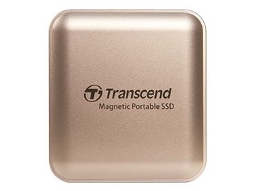 Transcend ESD420 - SSD - 1 TB - ekstern (bærbar) - USB 3.2 Gen 2x2 (USB-C kontakt) - gullchampagne