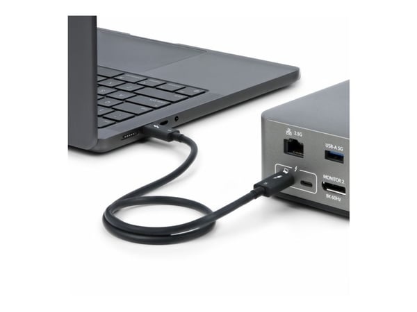 StarTech 3ft (1m) Thunderbolt 5 Cable, 80Gbps/120Gbps, Certified - Thunderbolt-kabel - Thunderbolt 5 (hann) til Thunderbolt 5 (hann) - USB4 / Thund...