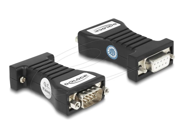 Delock Isolator RS-232 D-Sub 9 hunn til RS-232 D-Sub 9 hann RXD, TXD, DTR, RTS, GND galvanisk isolasjon 2,5 kV