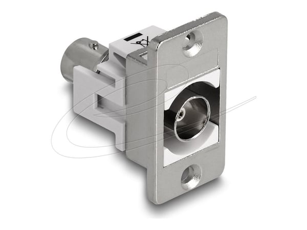 Delock Panel Mount BNC naaras BNC naaras hopea / valkoinen