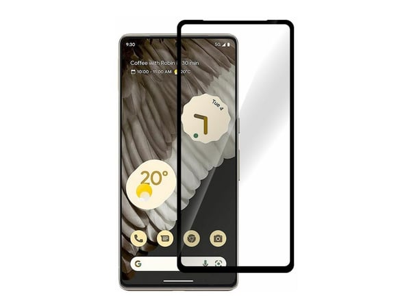 eSTUFF Titan Shield - Skjermbeskyttelse for mobiltelefon - full deksel - glass - rammefarge svart - for Google Pixel 9A