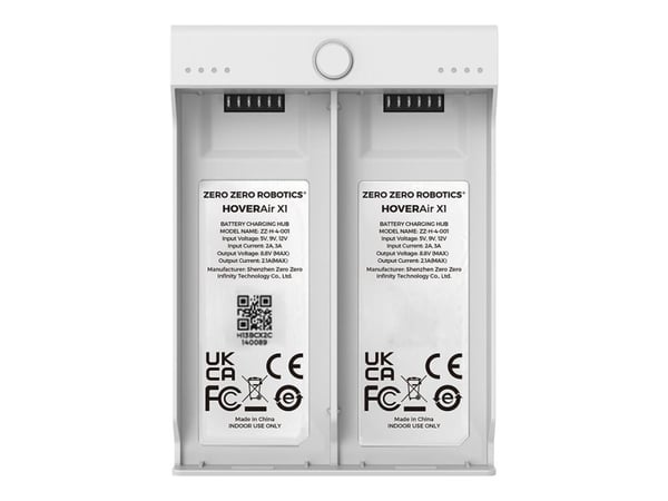 HOVERAir - USB-batterilader - 1050 mAh - 2 x batterier lader - 2.1 A - hvit - for HOVERAir X1 Fly More Combo