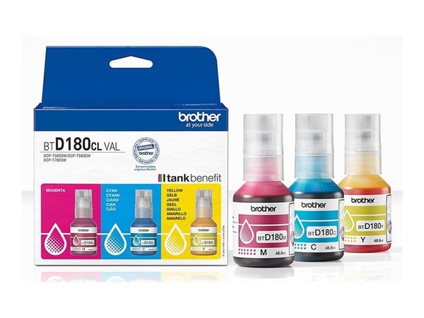 Brother BTD180CLVAL, Original, Blå, Magenta, Gul, Brother, DCP-T580DW, DCP-T583DW, DCP-T780DW, 5000 Sider, 3 stk