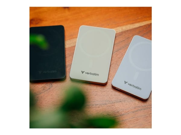 Verbatim Charge 'n' Go Essentials - Trådløs nødlader - magnetisk - 5000 mAh - 20 watt - 3 A - PD 3.0, QC 3.0, Apple 2.4A, USB BC 1.2, Apple Fast Ch...