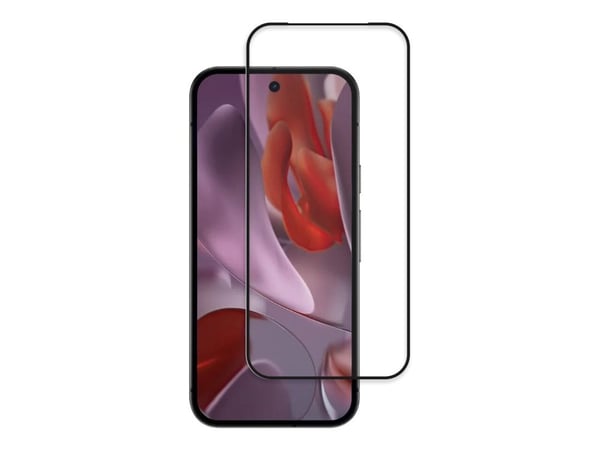 Screenor - Skjermbeskyttelse for mobiltelefon - full deksel - glass - rammefarge svart - for Google Pixel 9A