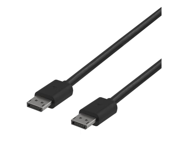 DELTACO - DisplayPort-kabel - DisplayPort (hann) til DisplayPort (hann) - DisplayPort 1.4 - 1 m - 8 K 60 Hz (7680 x 4320) støtte - svart