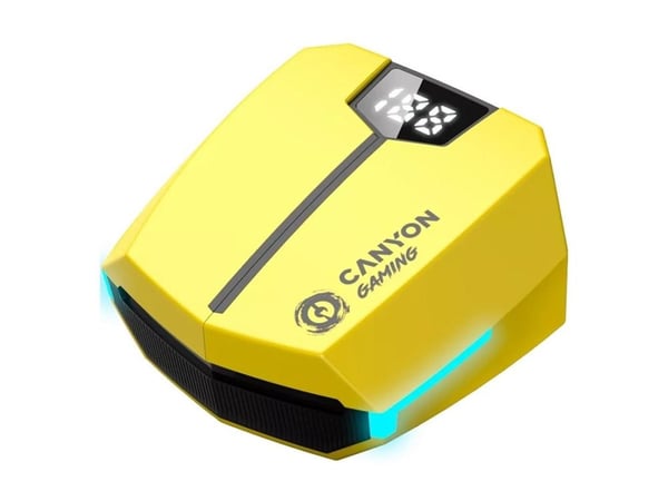 Canyon DoubleBee GTWS-2 - True wireless-hodetelefoner med mikrofon - i øret - Bluetooth - gul