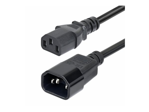 StarTech.com 4,5m Power Extension Cord, C14 to C13, 15A 250V, KEMA-KEUR - Virran jatkojohto - IEC 60320 C14 - IEC 60320 C13 - AC 250 V - 15 A - 4,6...