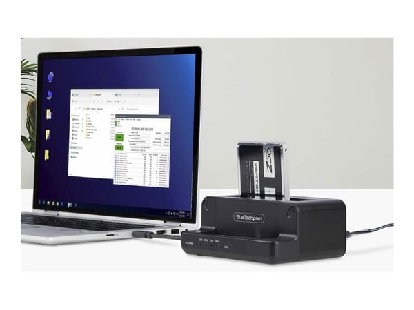 StarTech M.2 NVMe to 2.5/3.5" SATA Drive Duplicator, Dual Bay Cloner - Fast tilstands / harddiskstasjons-duplikator - 2 brønner (SATA-600 / PCI Exp...
