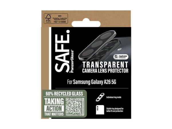 SAFE. by PanzerGlass - Linsebeskytter for mobiltelefon - gjennomsiktig - for Samsung Galaxy A26