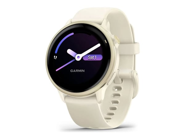 Garmin vívoactive 6 - 42 mm - lunar guld anodiserad aluminium - smart klocka med band - silikon - ben - handledsstorlek: 125-190 mm - display 1.2" ...