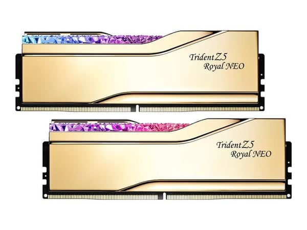 G.Skill Trident Z5 Royal Neo - DDR5 - sett - 32 GB: 2 x 16 GB - DIMM 288-pin - 6000 MT/s - CL28 - 1.4 V - ikke-bufret - on-die ECC - gull