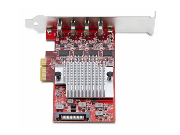 StarTech.com P10Q4C-USB-CARD, PCIe, USB Type-C, PCI 3.0, Rød, ASMedia - ASM3142 x4, ASMedia - ASM1543 x4, ASMedia - ASM2812X, 10 Gbit/sek.