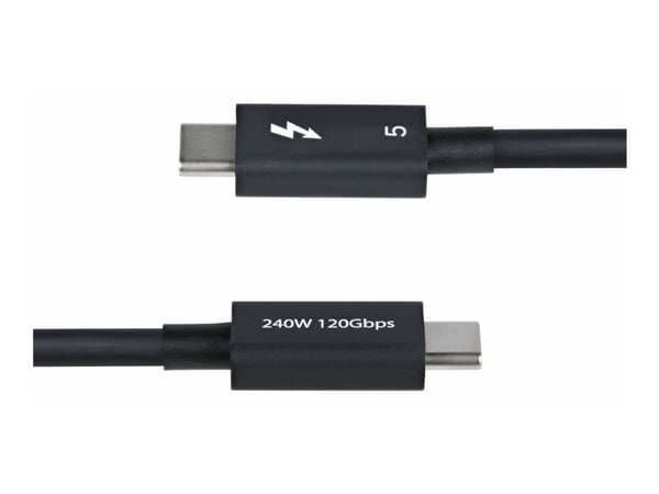 StarTech 3ft (1m) Thunderbolt 5 Cable, 80Gbps/120Gbps, Certified - Thunderbolt-kabel - Thunderbolt 5 (hann) til Thunderbolt 5 (hann) - USB4 / Thund...
