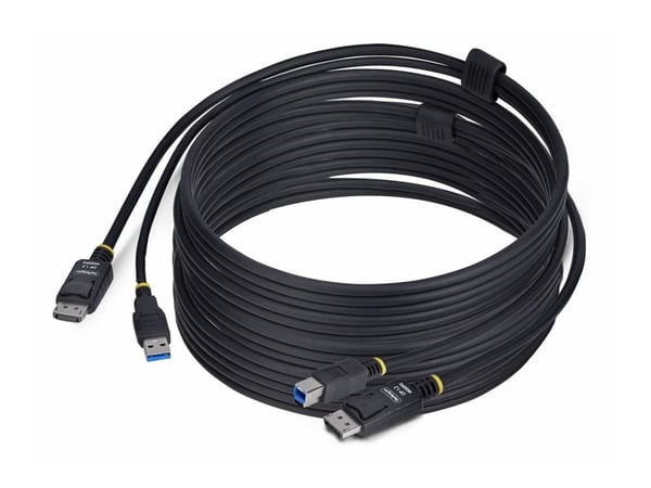 StarTech 10ft (3m) DisplayPort and USB 5Gbps KVM Cable - Tastatur / video / musekabel (KVM) - USB-type A, DisplayPort (hann) til USB Type B, Displa...