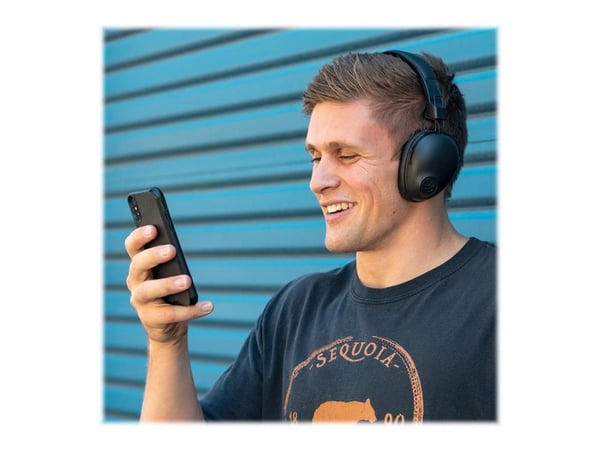 JLab Studio Pro - Hodetelefoner med mikrofon - full størrelse - Bluetooth - trådløs, kablet - aktiv støydemping - 3,5 mm jakk - svart