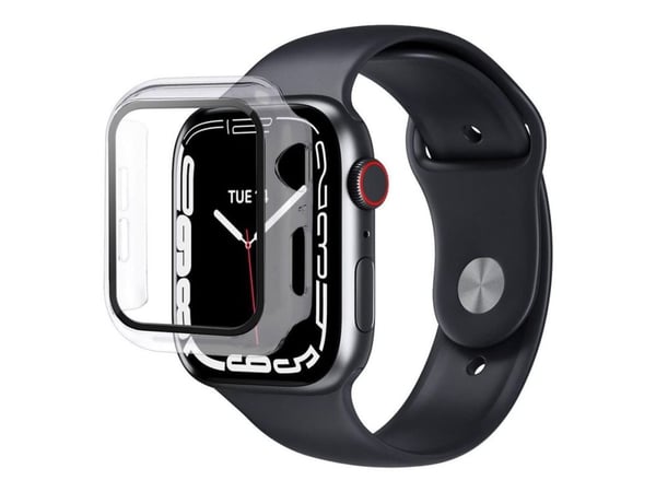 eSTUFF Titan Shield - Støtfanger for smartarmåndsur - full body, 41 mm - herdet glass (9H) - blank - for Apple Watch (41 mm)
