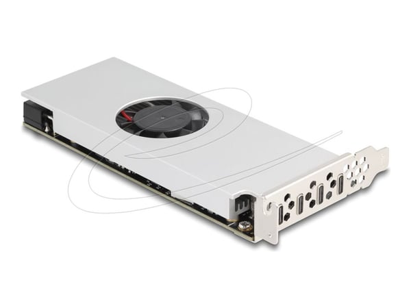 Delock PCI Express x16-kort till 4 x USB 20 Gbps USB Type-C Quad Channel med fläkt och kylfläns i lågprofilformat