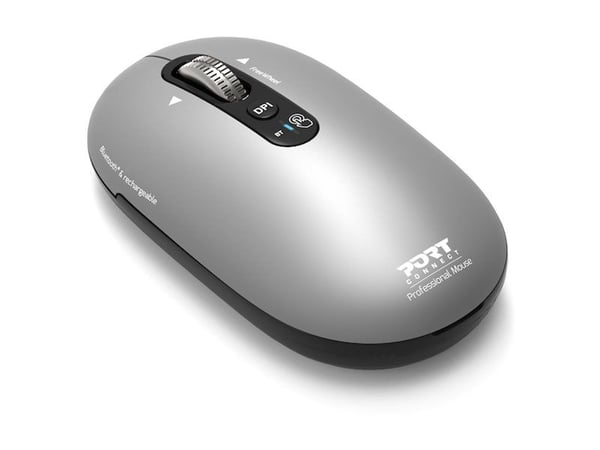 Port Designs 910009, Molempikätinen, Optinen, Bluetooth, 3200 DPI, Harmaa