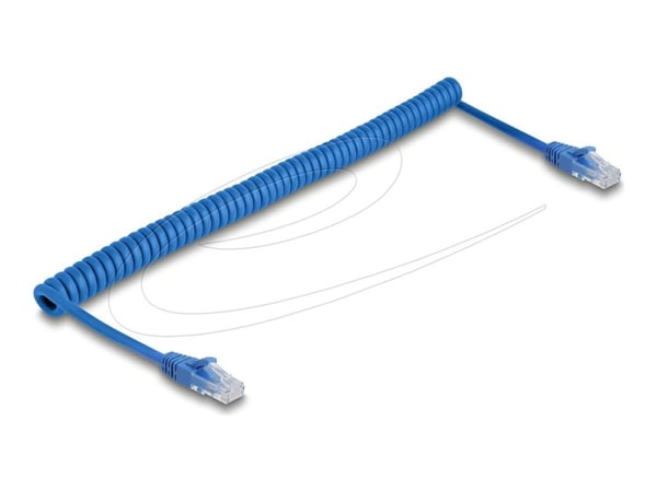 Delock - Nettverkskabel - RJ-45 (hann) til RJ-45 (hann) - 3.3 m - 5.5 mm - UTP - CAT 6 - rullet sammen, uten hindringer - blå