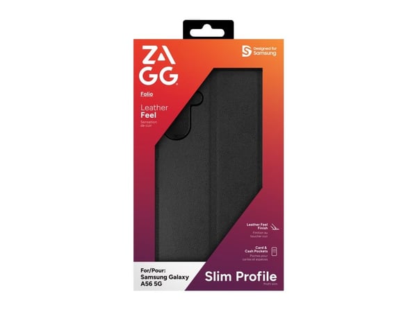 ZAGG Folio, Folie, Samsung, Galaxy A56 5G, 17 cm (6,7"), Sort
