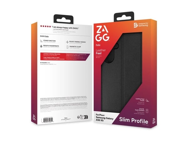 ZAGG Folio, Folie, Samsung, Galaxy A56 5G, 17 cm (6,7"), Sort