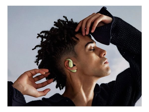 Huawei FreeArc - True wireless-hörlurar med mikrofon - öppet öra - montering över örat - Bluetooth - grön