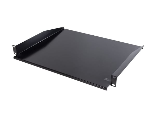 DELTACO - Rack-hylle - 381 mm deep, max 8 kg - svart RAL9004 - 1U - 19"
