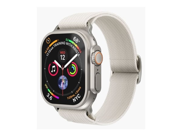 Vonmählen - Sløyfe for smart armbåndsur - nylon - kremfarget - for Apple Watch (40 mm, 41 mm, 42 mm)