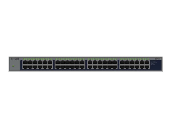 NETGEAR GS748 - Switch - ohanterad - 48 x 10/100/1000 - skrivbordsmodell, väggmonterbar