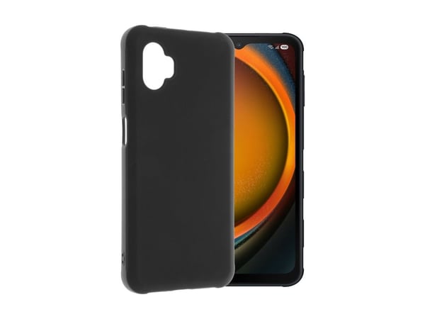Insmat Crystal - Baksidesskydd för mobiltelefon - termoplastisk polyuretan (TPU) - svart - för Samsung Galaxy XCover7 Pro