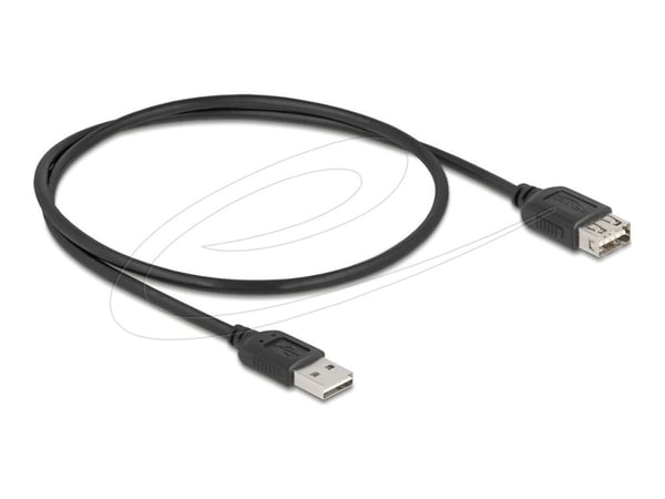 Delock - USB-forlengelseskabel - USB (hann) reversibel til USB (hunn) reversibel - USB 2.0 - 50 cm - easy USB - svart