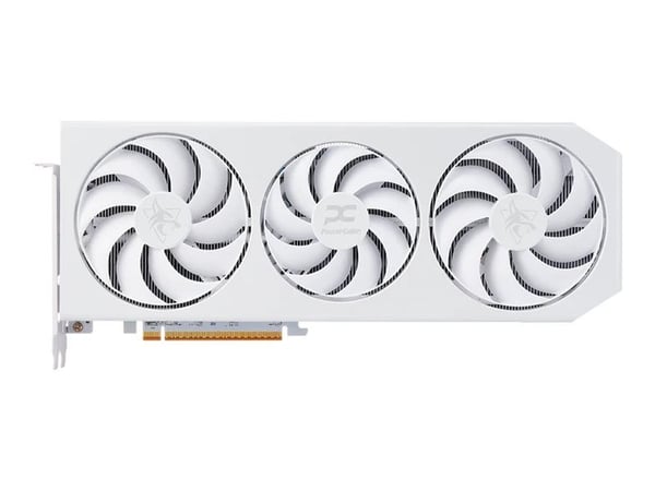 PowerColor Radeon RX 9070 XT OC Hellhound Spectral White - 16 GB GDDR6, 1x HDMI, 3x DP