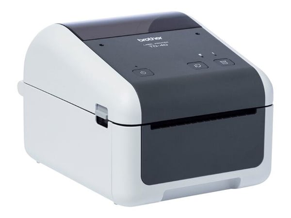 Brother TD-4210D - Etikettskriver - direktetermisk - Rull (11,8 cm) - 203 dpi - inntil 127 mm/sek - USB 2.0, seriell - hvit, grå