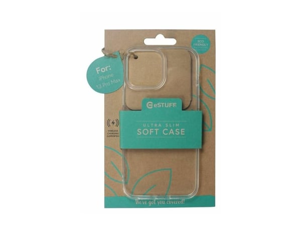 eSTUFF - Baksidedeksel for mobiltelefon - termoplast-polyuretan (TPU) - blank - for Apple iPhone 13 Pro Max
