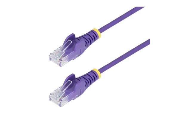 Startech 10m Purple Slim CAT6 Ethernet Cable, Snagless, 28AWG, LSZH - Koblingskabel - RJ-45 (hann) til RJ-45 (hann) - 10 m - 3.6 mm - UTP - CAT 5/5...